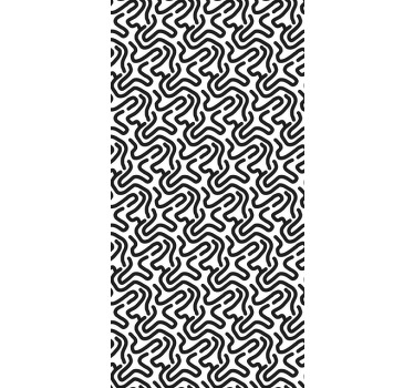 Rollo Fenster Muster abstrakte geschwungene linien - TenStickers