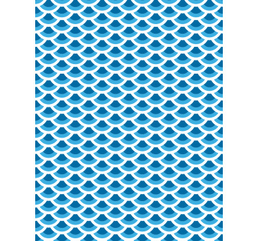 Tende a rullo motivi modello di onda dell'oceano - TenStickers