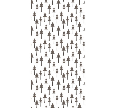 Nowoczesna roleta okienna w brązowe drzewa - TenStickers