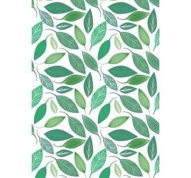 Stores avec plus de fleurs et de plantes sticker de feuilles vert - TenStickers