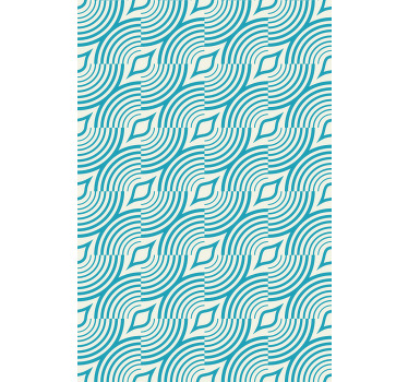 Estor flores Mar azul lineas - TenVinilo