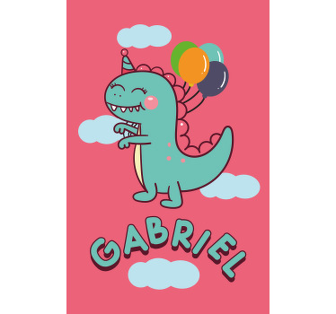 Green child t-rex Custom printed window shade - TenStickers