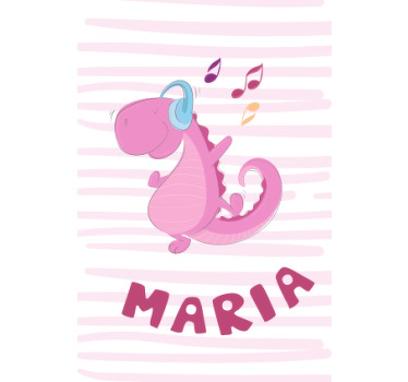 Estor enrollable dinosaurios dulce dinosaurio con nombre - TenVinilo