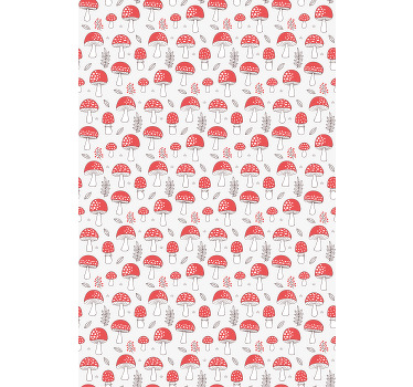 Red mushroom lovely pattern Kitchen blind - TenStickers