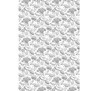 Handritad svampkökgardin - Tenstickers