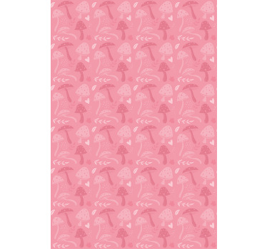 Rosa färger svamp mönster köksgardin - Tenstickers