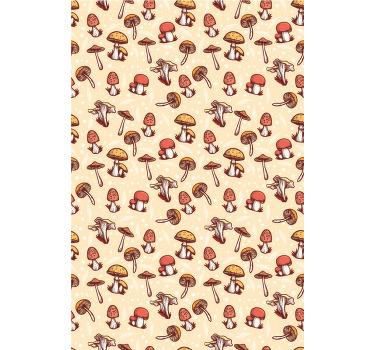 Mushroom forest pattern more blind flowers - TenStickers