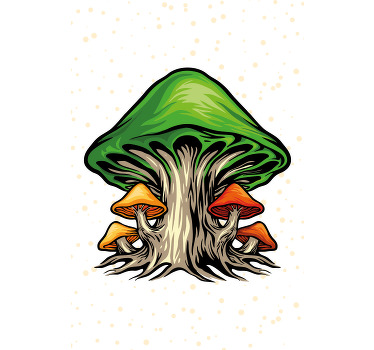 幽灵般的自然真菌植物厨房卷簾 - TenStickers