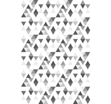 šedé a bílé trojúhelníky vzor nordic blind - TenStickers