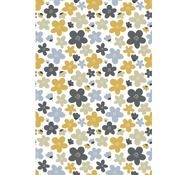 Estore de rolo flores e plantas arranjo floral para crianças - TenStickers