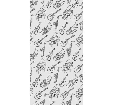 Rollo Fenster Jugenzimmer muster für musikinstrumente - TenStickers