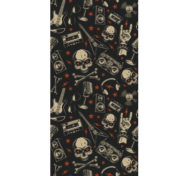 Store enrouleur original crânes et instruments - TenStickers