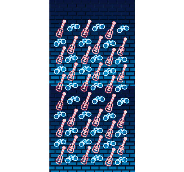 Rollo Fenster Originell musikalisches gitarrenmuster - TenStickers