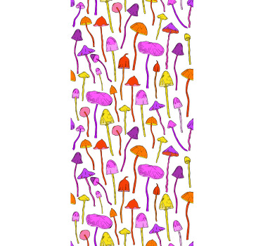 Lively mushroom theme more blind flowers - TenStickers