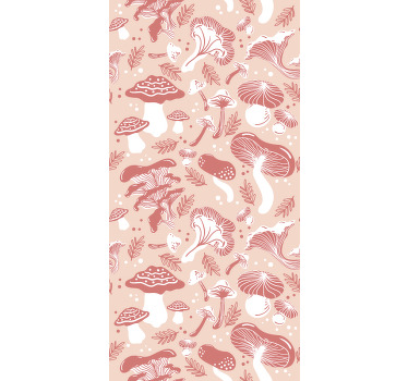 Mushroom variety pattern more blind flowers - TenStickers
