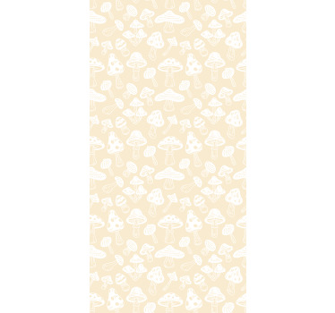 Beige mushrooms designs flowers and plant blind - TenStickers