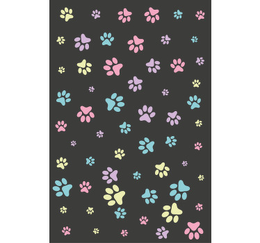 Rolo zavjese životinje šareni otisci šapa - TenStickers