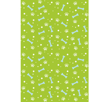 Fantastiska blå och gröna hundtassar djurRullgardiner - Tenstickers