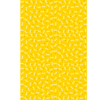 Söt gul bakgrund hund ben barn rullgardin - Tenstickers