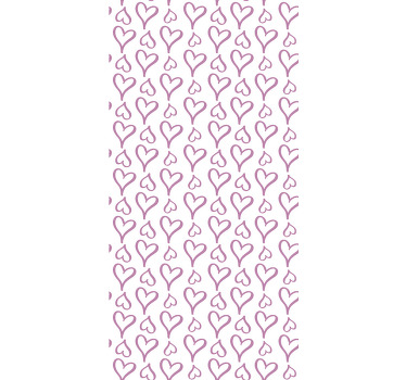 Pink illustrated heart icons Romantic blind - TenStickers