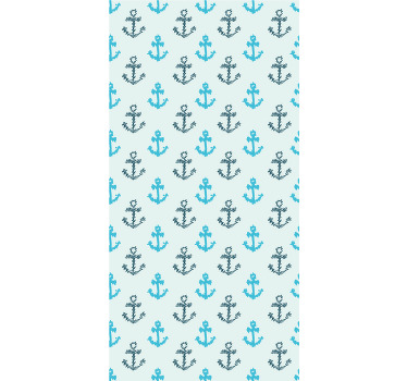 Ankre mønster design rullegardin - TenStickers