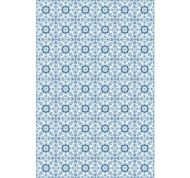 Estor enrollable baño mosaicos azules complejos - TenVinilo