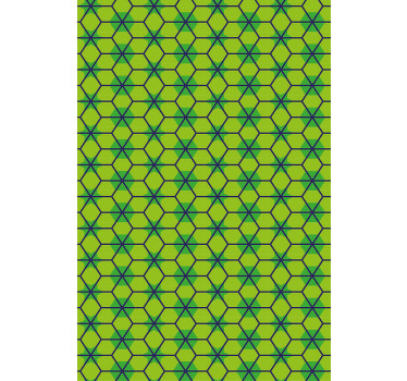 Rollo Fenster Grün grüne geometrische muster - TenStickers