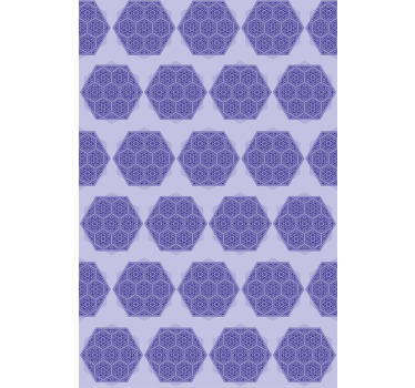 Estor enrollable textura intrincados hexágonos morados - TenVinilo