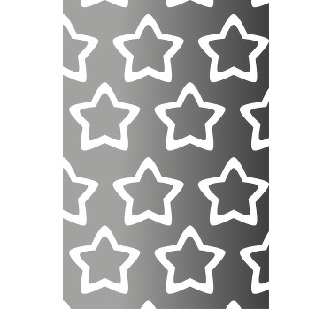 Fenster Rollo modern graues sternmuster - TenStickers