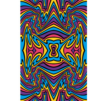 Livlige abstrakte hvirvler rullegardin - TenStickers