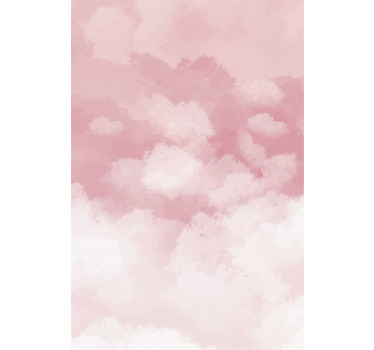 Rosa realistisk textur moln rullgardin - Tenstickers