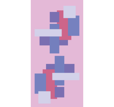 Ljubičaste nijanse blokovi u boji moderne rolete - TenStickers