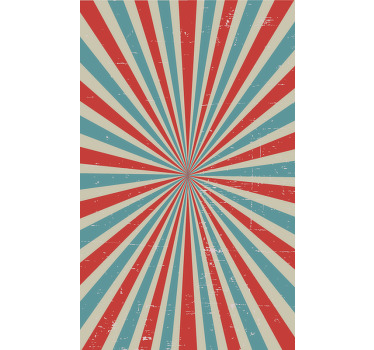 Rustikale Rollos Blaues und rotes retro-vorwaschmuster - TenStickers