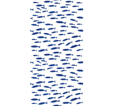Store enrouleur animaux motif de poissons en essaim - TenStickers