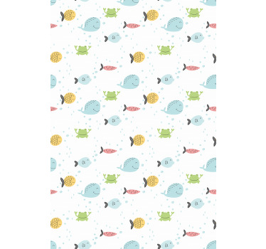 Marine life for kids animal roller blind - TenStickers