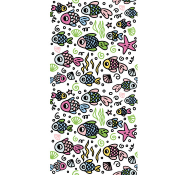 Rolo zavjese životinje šareni riblji uzorci - TenStickers