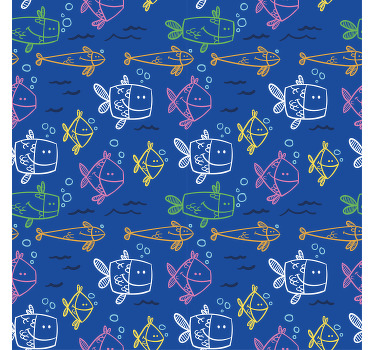 Rollo Fenster Tiere lustiges fischmuster - TenStickers