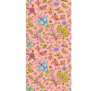 λουλούδι και πεταλούδες περισσότερο και φυτό τυφλό - TenStickers