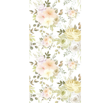 Rollo mit Blumen Schönes nahtloses blumenmuster - TenStickers