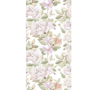 Store enrouleur fleur composition botanique gracieuse - TenStickers
