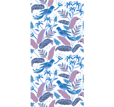 Rolo zavjese cvijeće i biljke tropska ptica i lišće - TenStickers