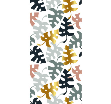 Fargeeffekt blad rullegardin blomster - Tenstickers