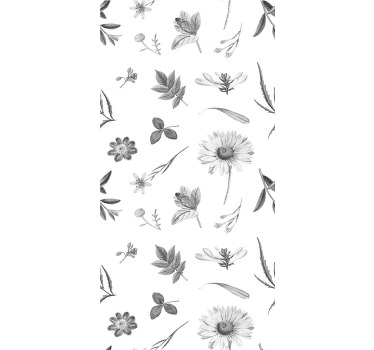 Rollo Fenster Blumen und Pflanzen botanisches gartenmotiv - TenStickers