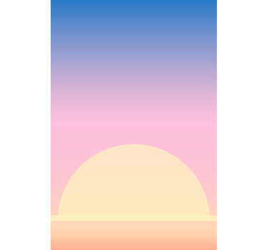 Tenda a rullo con stampa disegno dell'orizzonte del tramonto - TenStickers