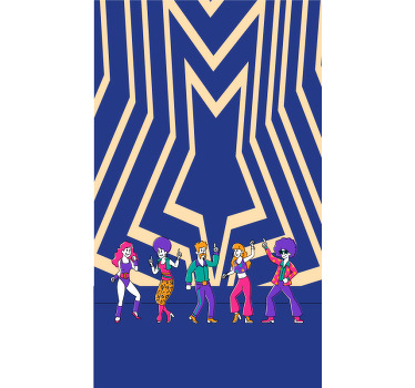 Disco dansvibe rolgordijn grappig - TenStickers