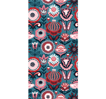 Rollo mit Blumen Dekoratives Muster - TenStickers