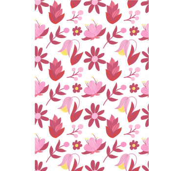 Rulou geam flori și plante model de aranjament floral - TenStickers