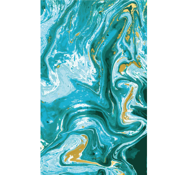 Marbled Aqua Swirls texture and pattern roller blind - TenStickers