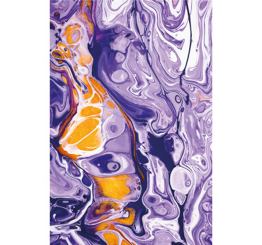 Violetti marmoriefekti maalaus rullaverhot maalaus - Tenstickers