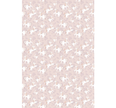 Rollo Fenster Kinderzimmer beige einhorn fantasie - TenStickers